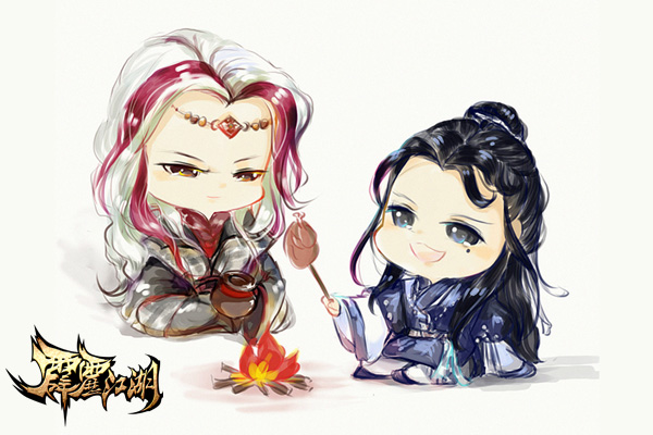 江湖可以这么萌！玩家手绘贺《霹雳江湖》上线