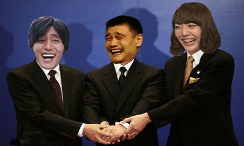 表情三巨头掐架?金馆长表情挑衅姚明