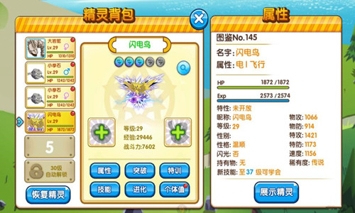 《口袋妖怪复刻》闪电鸟配招打法