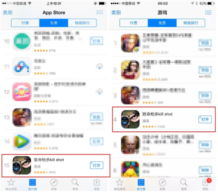 《致命枪杀Kill Shot》大数据曝光，单平台月流水