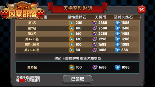 　　霸主之争《风暴部落》跨服天梯夺王战开启