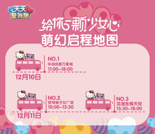《天天爱消除》携手Hello kitty在成都掀起粉红浪潮